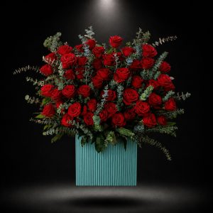 باکس گل رز 40 شاخه