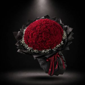 دسته گل رز هلندی 100 شاخه
